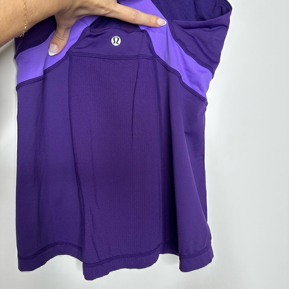 Lululemon Athletica Push Your Limits Criss Cross Tank Women's Purple Size 6 - Picture 3 of 4